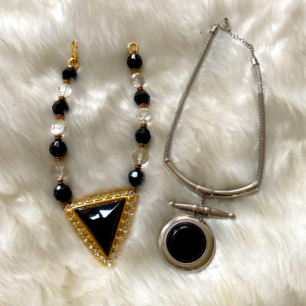 Two statement piece necklace